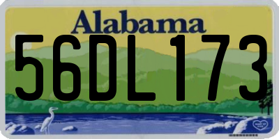 AL license plate 56DL173