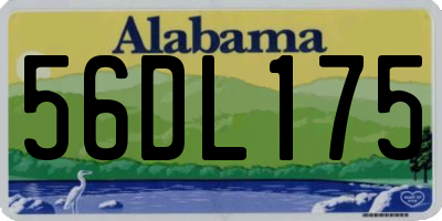 AL license plate 56DL175