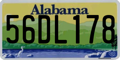AL license plate 56DL178