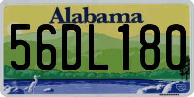 AL license plate 56DL180