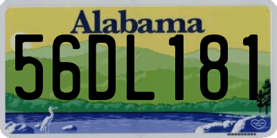 AL license plate 56DL181
