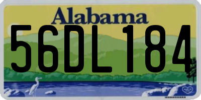 AL license plate 56DL184