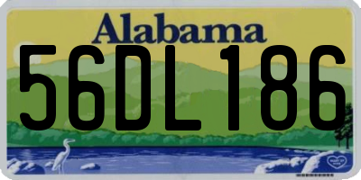 AL license plate 56DL186
