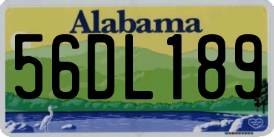 AL license plate 56DL189