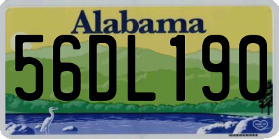 AL license plate 56DL190