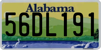 AL license plate 56DL191