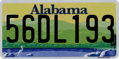 AL license plate 56DL193