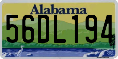 AL license plate 56DL194