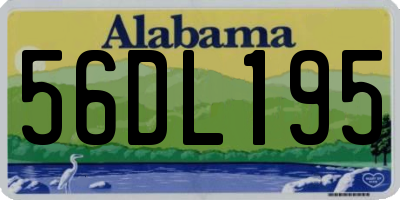 AL license plate 56DL195