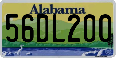 AL license plate 56DL200