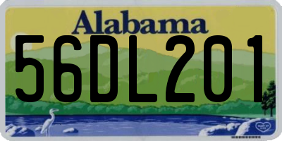 AL license plate 56DL201