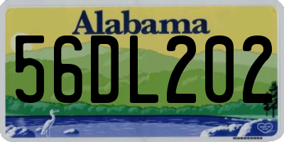 AL license plate 56DL202