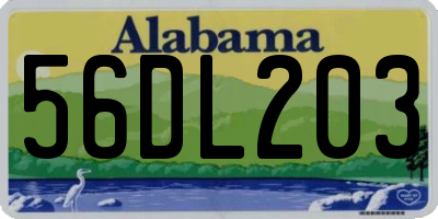AL license plate 56DL203