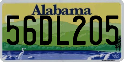AL license plate 56DL205