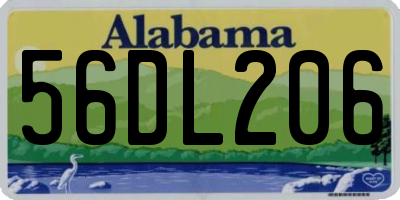 AL license plate 56DL206