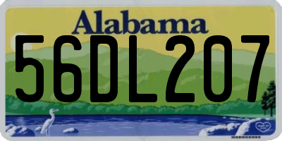 AL license plate 56DL207