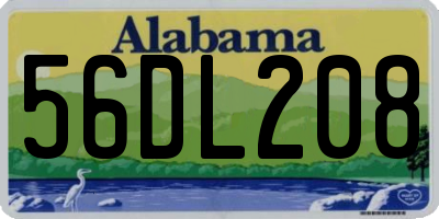AL license plate 56DL208
