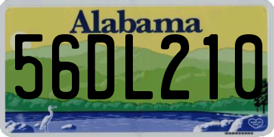 AL license plate 56DL210