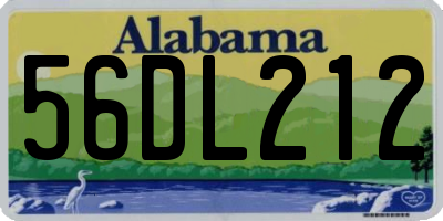 AL license plate 56DL212