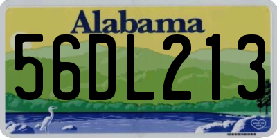 AL license plate 56DL213