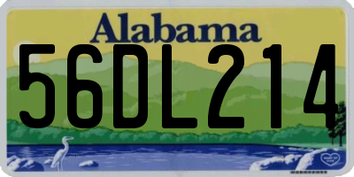 AL license plate 56DL214
