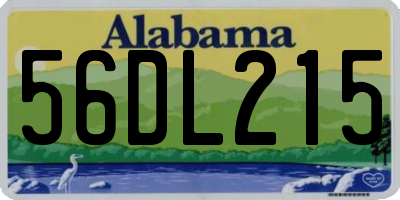 AL license plate 56DL215