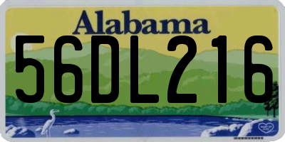 AL license plate 56DL216