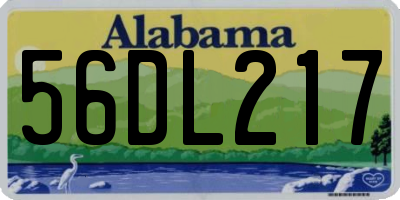 AL license plate 56DL217
