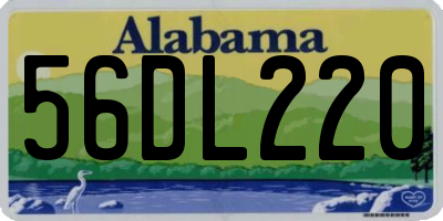 AL license plate 56DL220