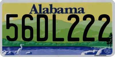 AL license plate 56DL222