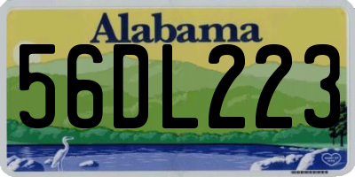 AL license plate 56DL223