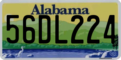 AL license plate 56DL224