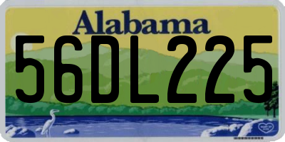AL license plate 56DL225