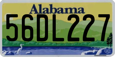 AL license plate 56DL227