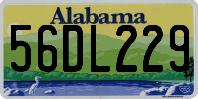 AL license plate 56DL229