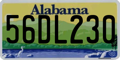 AL license plate 56DL230