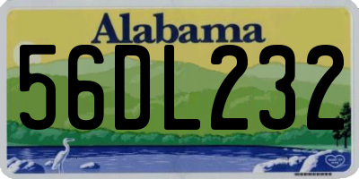 AL license plate 56DL232