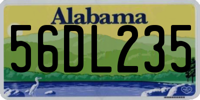 AL license plate 56DL235