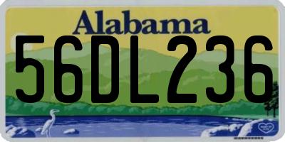 AL license plate 56DL236