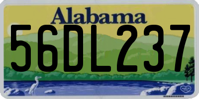 AL license plate 56DL237