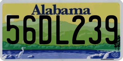 AL license plate 56DL239