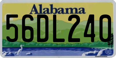 AL license plate 56DL240