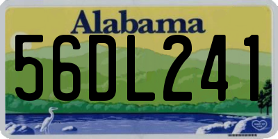 AL license plate 56DL241