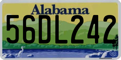 AL license plate 56DL242