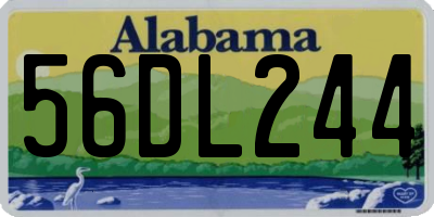 AL license plate 56DL244
