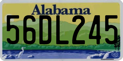 AL license plate 56DL245