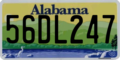 AL license plate 56DL247