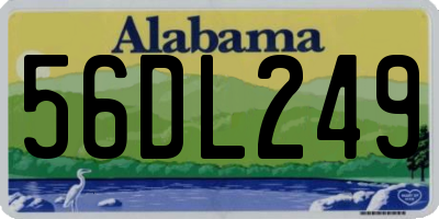 AL license plate 56DL249