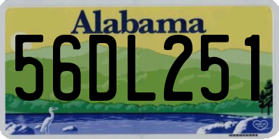 AL license plate 56DL251