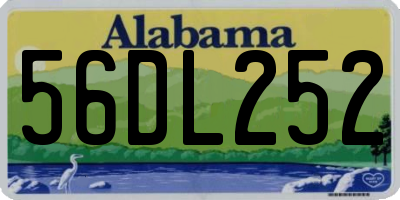 AL license plate 56DL252